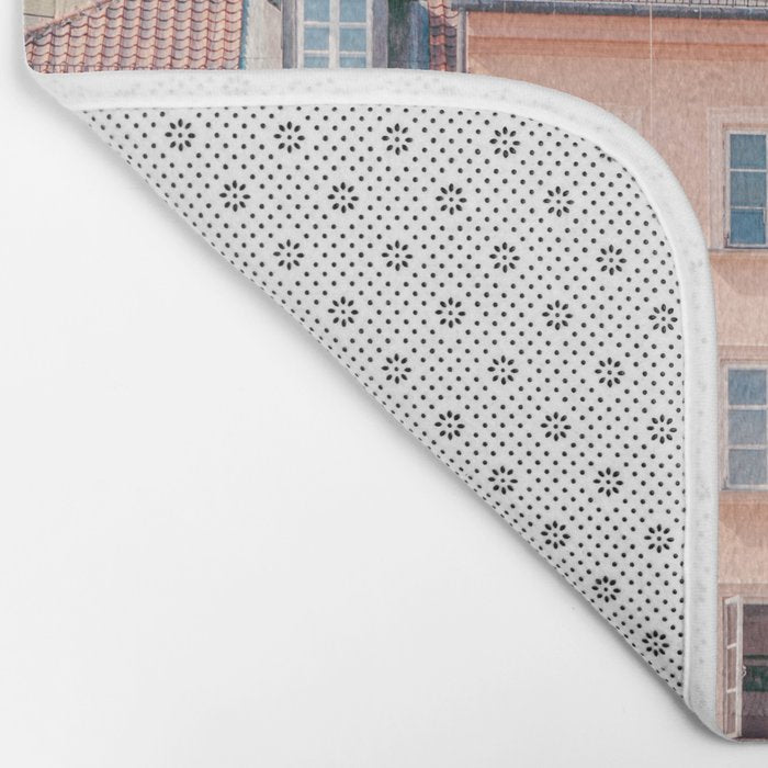 Warsaw Pastels - Poland Architecture, Travel Photography Bath Mat Gallery Image 2