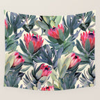 Painted Protea Pattern Wall Tapestry Gallery Image 4
