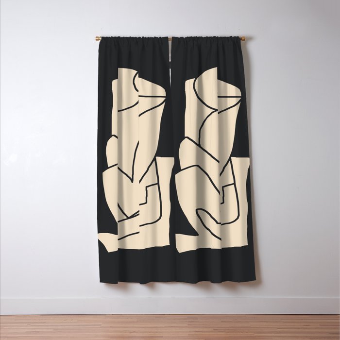 Abstract line art 2/1 Window Curtain Gallery Image 3