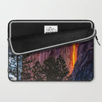 Magical Firefall - golden sunlight, on Horsetail Falls in Yosemite National Park photograph print Laptop Sleeve Gallery Image 2