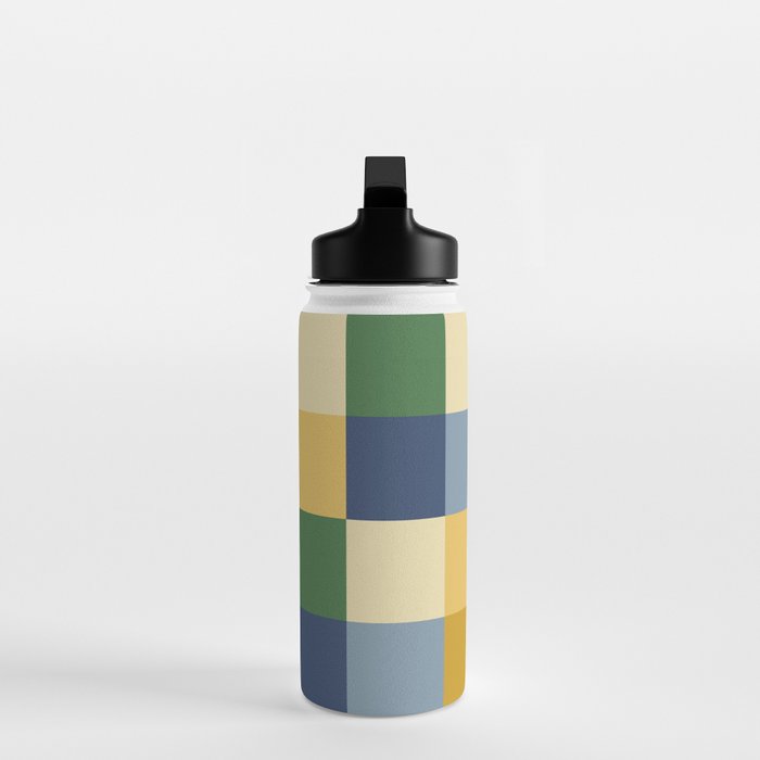 Bold Colorful Checks Pattern - Large XXIII Water Bottle Gallery Image 3