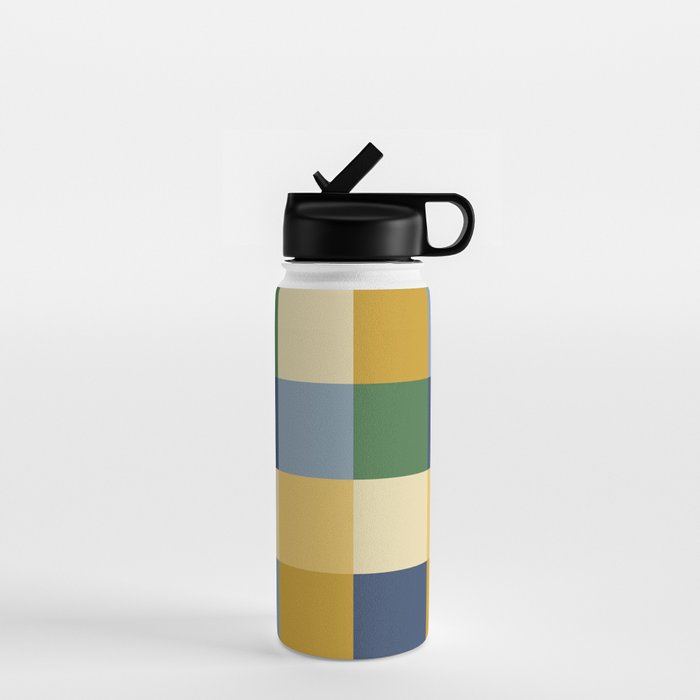 Bold Colorful Checks Pattern - Large XXIII Water Bottle Gallery Image 1