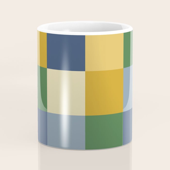 Bold Colorful Checks Pattern - Large XXIII Coffee Mug Gallery Image 4