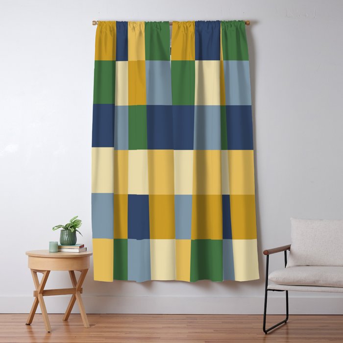 Bold Colorful Checks Pattern - Large XXIII Window Curtain Gallery Image 5