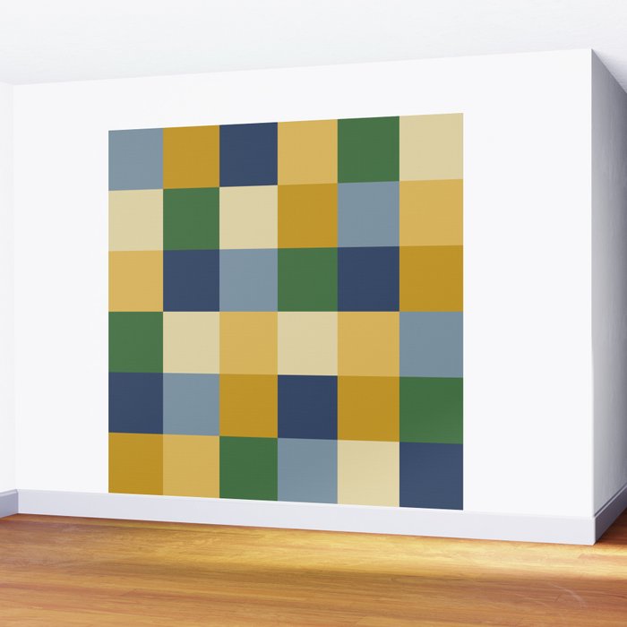 Bold Colorful Checks Pattern - Large XXIII Wall Mural Gallery Image 2