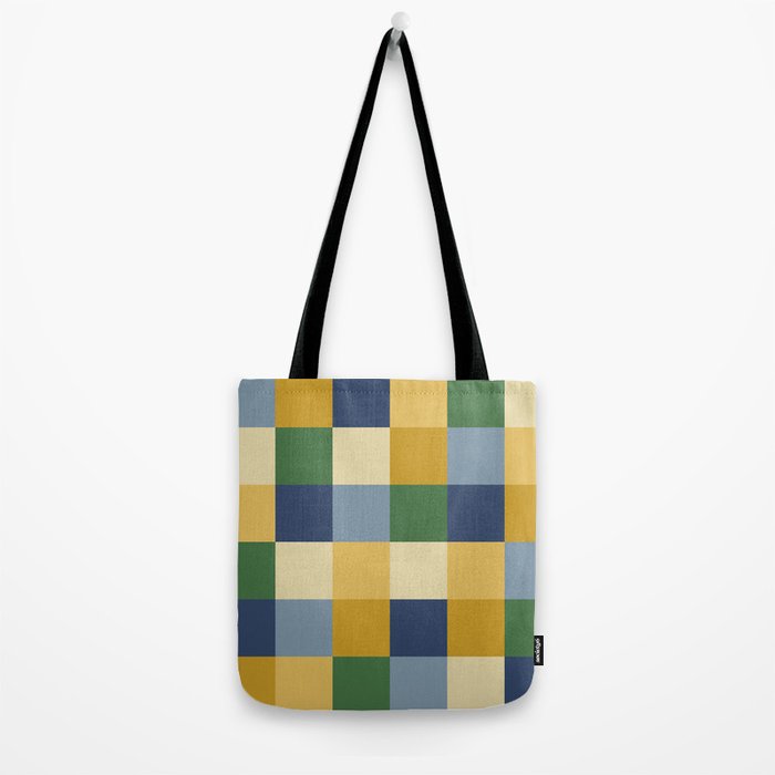 Bold Colorful Checks Pattern - Large XXIII Tote Bag Gallery Image 2
