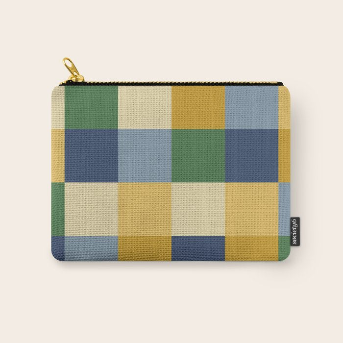 Bold Colorful Checks Pattern - Large XXIII Carry All Pouch Gallery Image 1