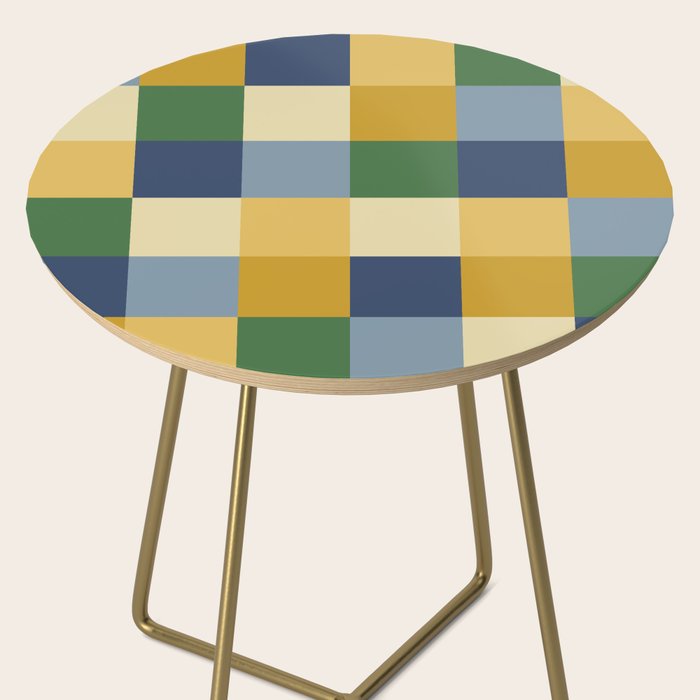 Bold Colorful Checks Pattern - Large XXIII Side Table Gallery Image 2