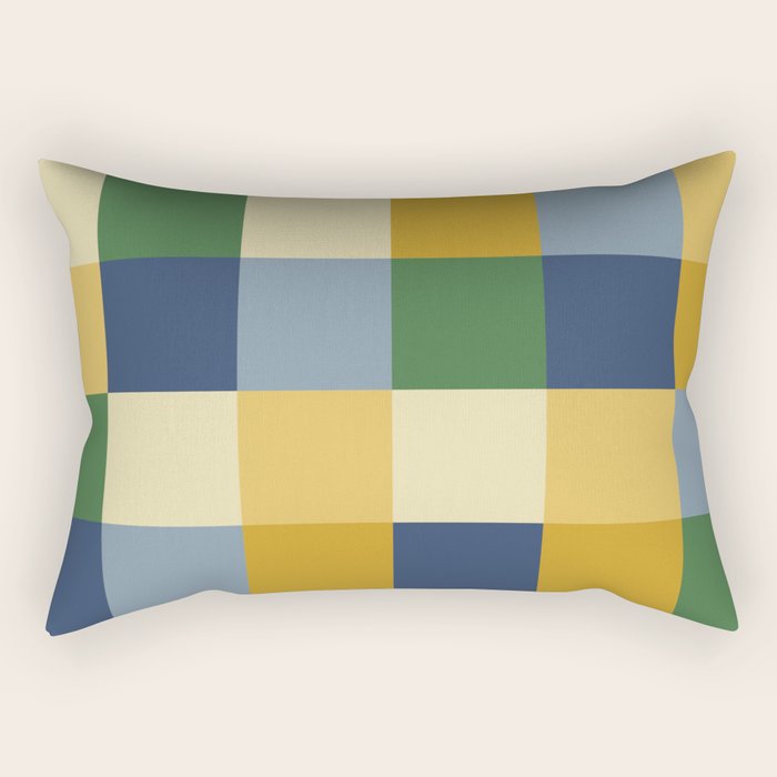 Bold Colorful Checks Pattern - Large XXIII Rectangular Pillow Gallery Image 1