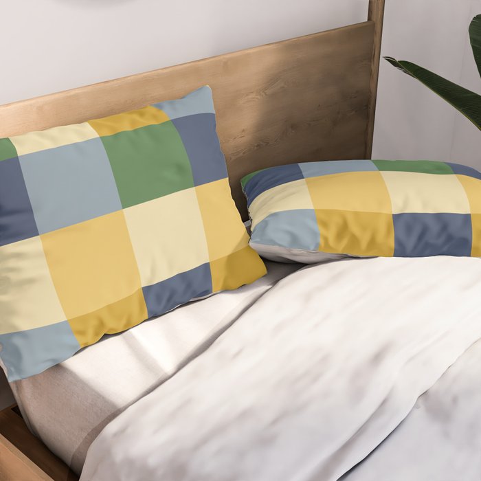 Bold Colorful Checks Pattern - Large XXIII Pillow Sham Gallery Image 2