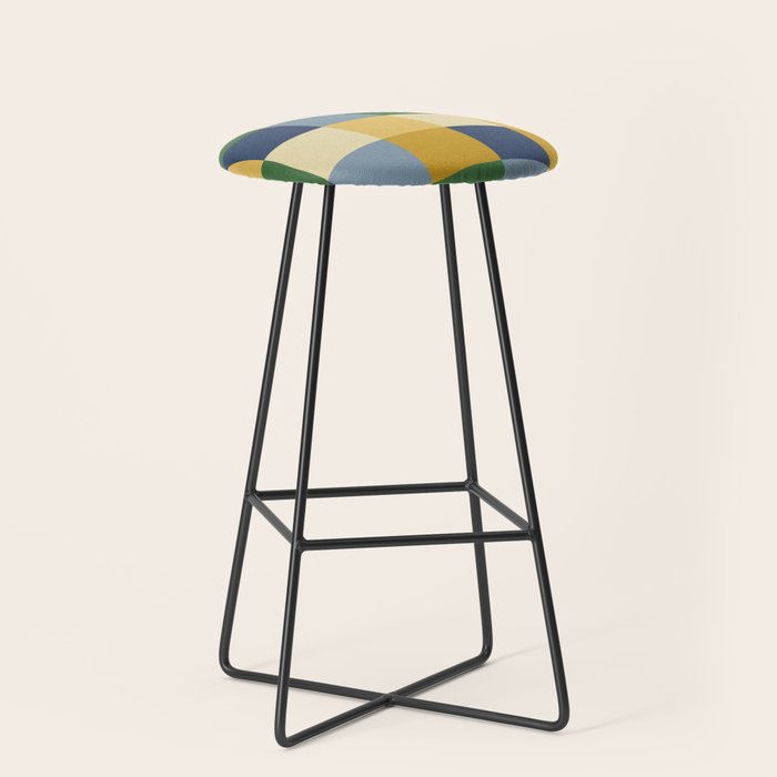 Bold Colorful Checks Pattern - Large XXIII Stool Gallery Image 1