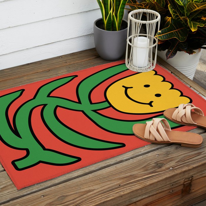 THE FLOWER OF JOY 01 Outdoor Rug Gallery Image 2