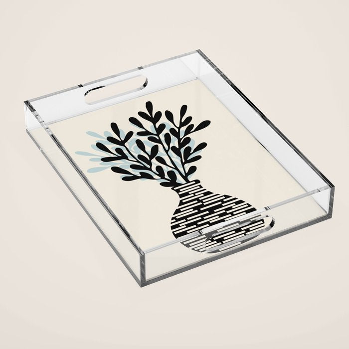 Still Life with Vase and Tree Branches Acrylic Tray Gallery Image 1