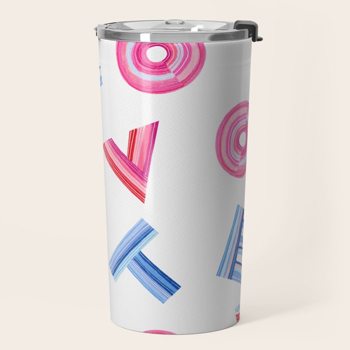 Cast Your Vote | Hand-Lettered Pattern in White Travel Mug Gallery Image 2