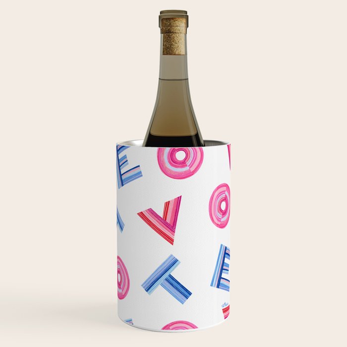 Cast Your Vote | Hand-Lettered Pattern in White Wine Chiller Gallery Image 3