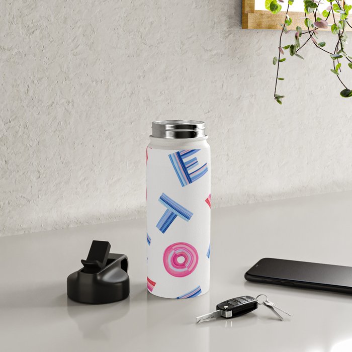Cast Your Vote | Hand-Lettered Pattern in White Water Bottle Gallery Image 4