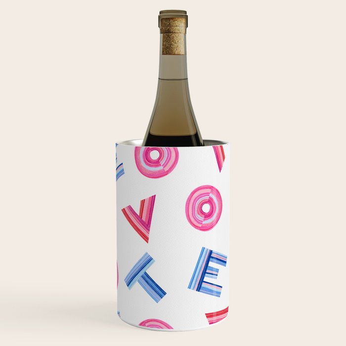 Cast Your Vote | Hand-Lettered Pattern in White Wine Chiller Gallery Image 2