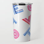 Cast Your Vote | Hand-Lettered Pattern in White Travel Mug Gallery Image 1