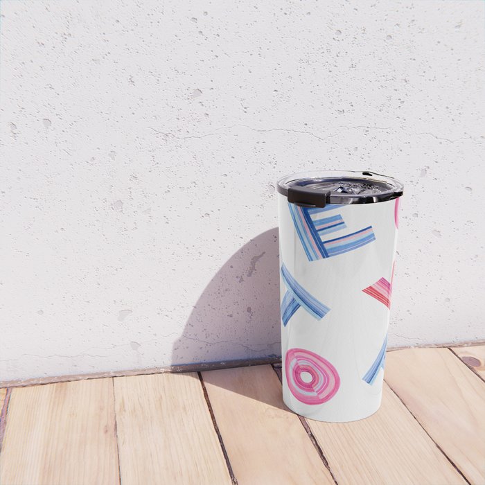 Cast Your Vote | Hand-Lettered Pattern in White Travel Mug Gallery Image 4