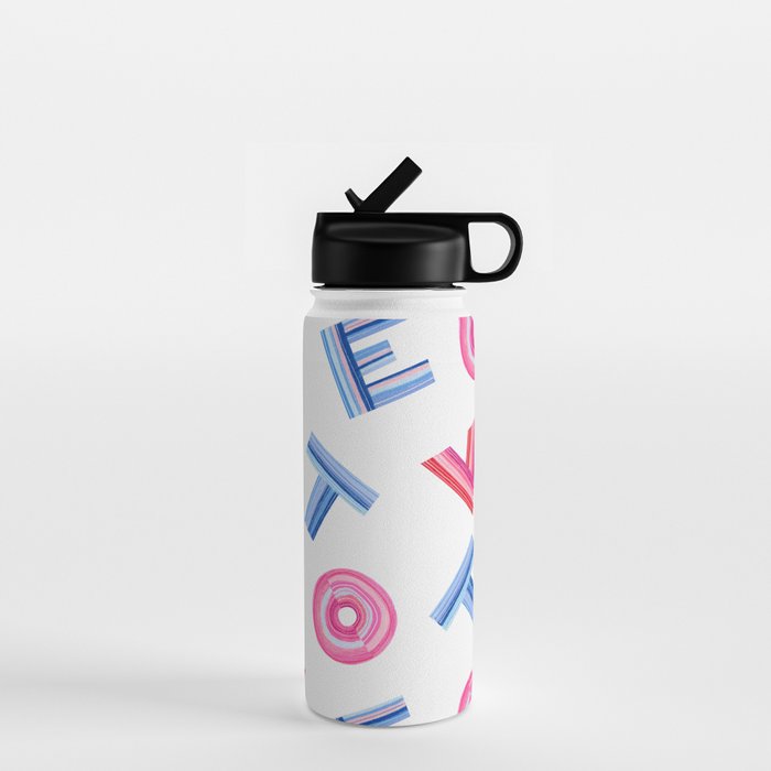 Cast Your Vote | Hand-Lettered Pattern in White Water Bottle Gallery Image 1
