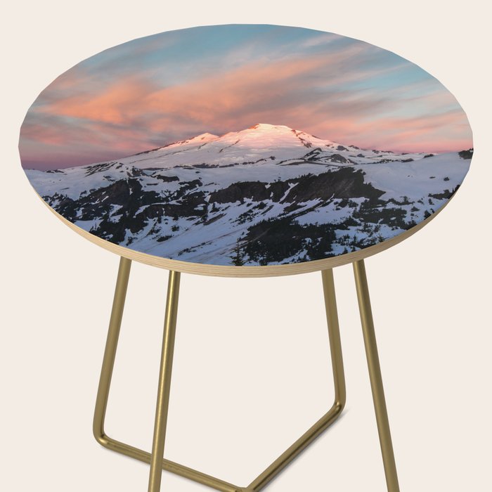 Mount Baker Mountain Adventure Sunset - Nature Photography Side Table Gallery Image 2