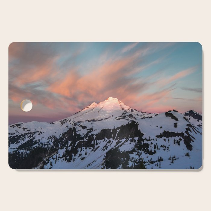 Mount Baker Mountain Adventure Sunset - Nature Photography Cutting Board Gallery Image 1