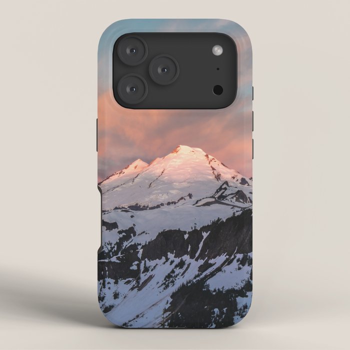 Mount Baker Mountain Adventure Sunset - Nature Photography iPhone Case Gallery Image 3