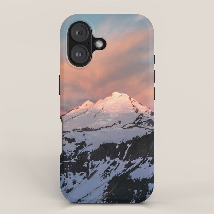 Mount Baker Mountain Adventure Sunset - Nature Photography iPhone Case Gallery Image 1