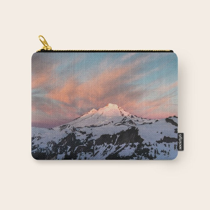 Mount Baker Mountain Adventure Sunset - Nature Photography Carry All Pouch Gallery Image 1