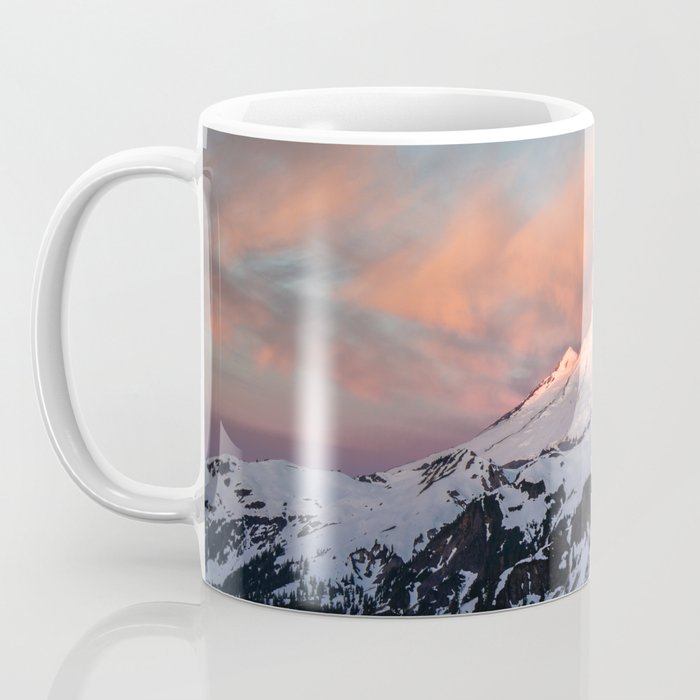 Mount Baker Mountain Adventure Sunset - Nature Photography Coffee Mug Gallery Image 3