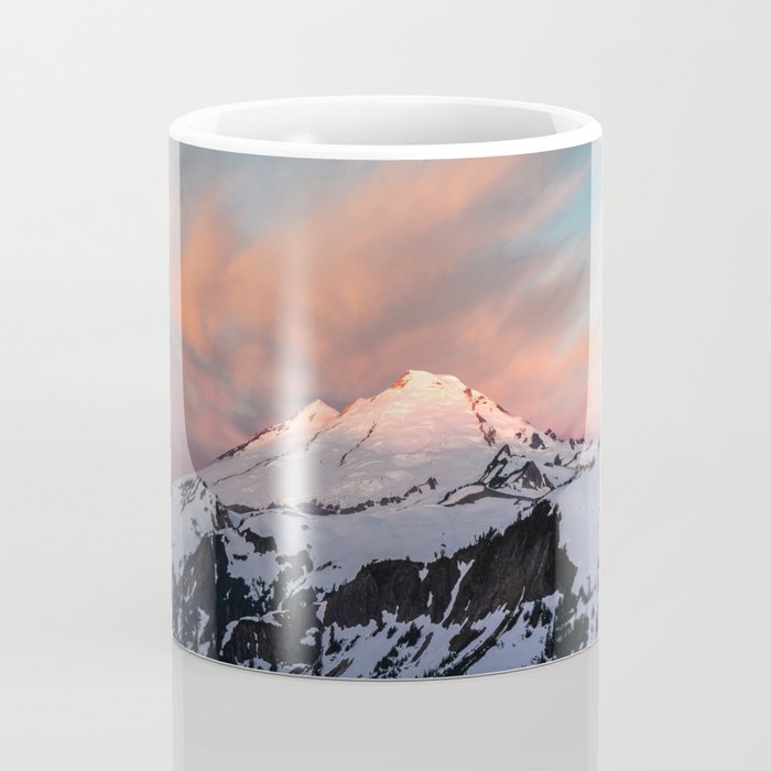 Mount Baker Mountain Adventure Sunset - Nature Photography Coffee Mug Gallery Image 4