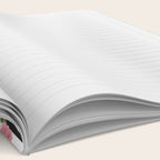 Bold pink watercolor roses floral black white stripes Notebook Gallery Image 2