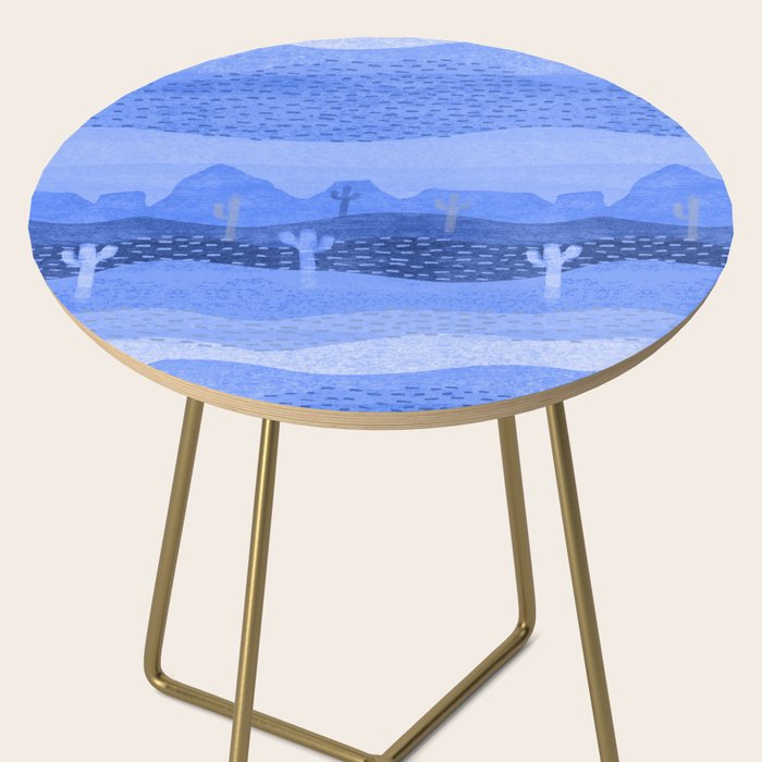 Vintage Western Desert Landscape in Night Blue Side Table Gallery Image 2