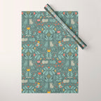 Swedish Folk Cats Wrapping Paper Gallery Image 1