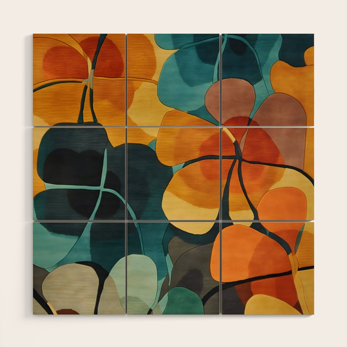 A Floral Palette of Colorful Petals Wood Wall Art Gallery Image 1