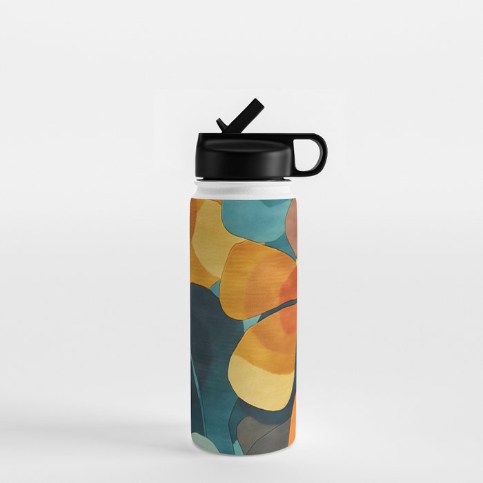 A Floral Palette of Colorful Petals Water Bottle Gallery Image 1