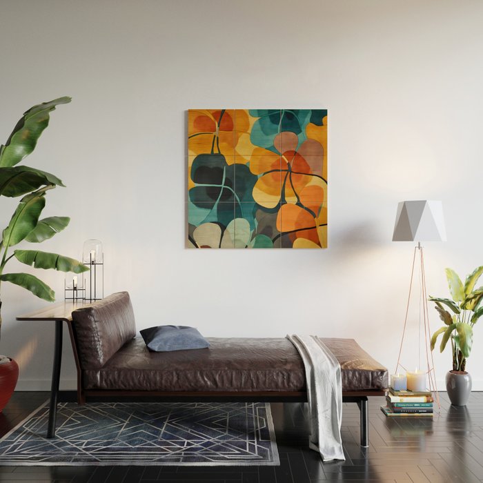A Floral Palette of Colorful Petals Wood Wall Art Gallery Image 2