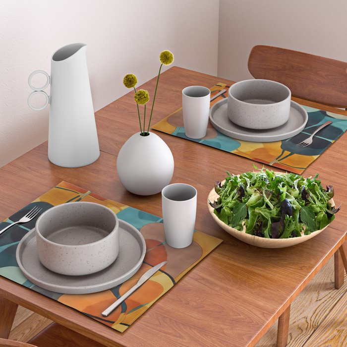 A Floral Palette of Colorful Petals Placemat Gallery Image 2