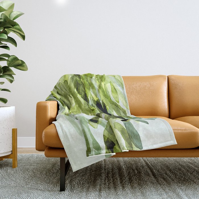 FP 3 - green Throw Blanket Gallery Image 1