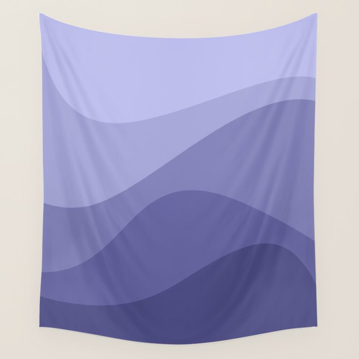 Abstract Color Waves Very Peri Wall Tapestry Gallery Image 4