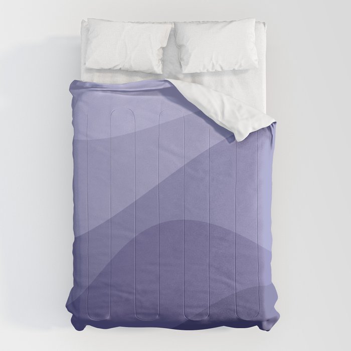 Abstract Color Waves Very Peri Comforter Gallery Image 6