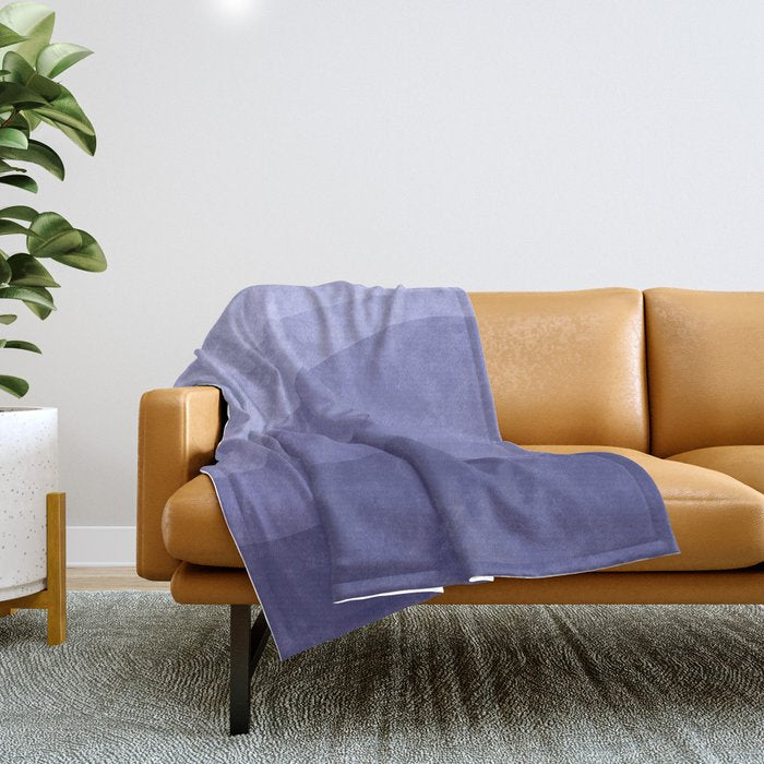 Abstract Color Waves Very Peri Throw Blanket Gallery Image 1