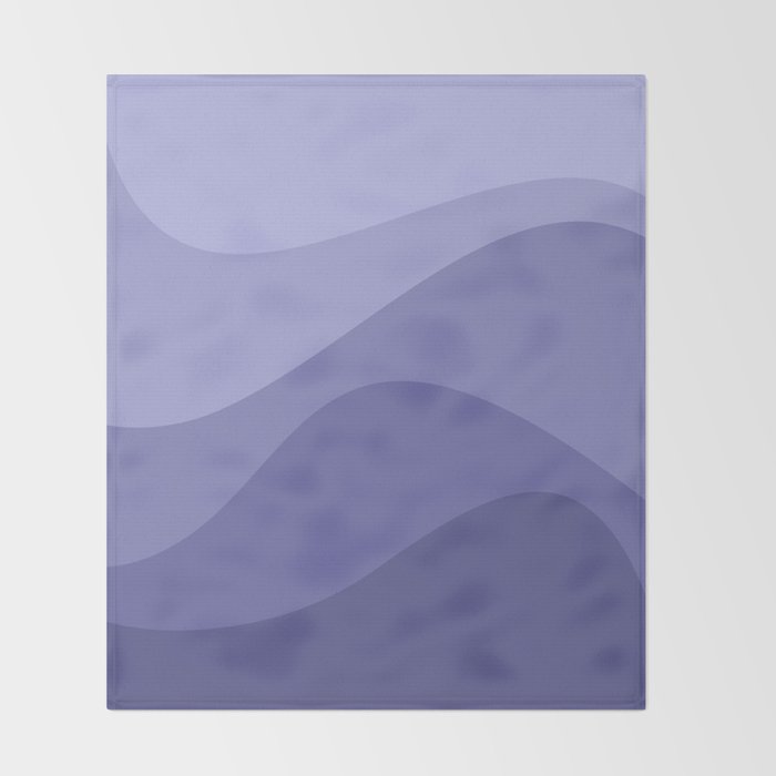 Abstract Color Waves Very Peri Throw Blanket Gallery Image 2