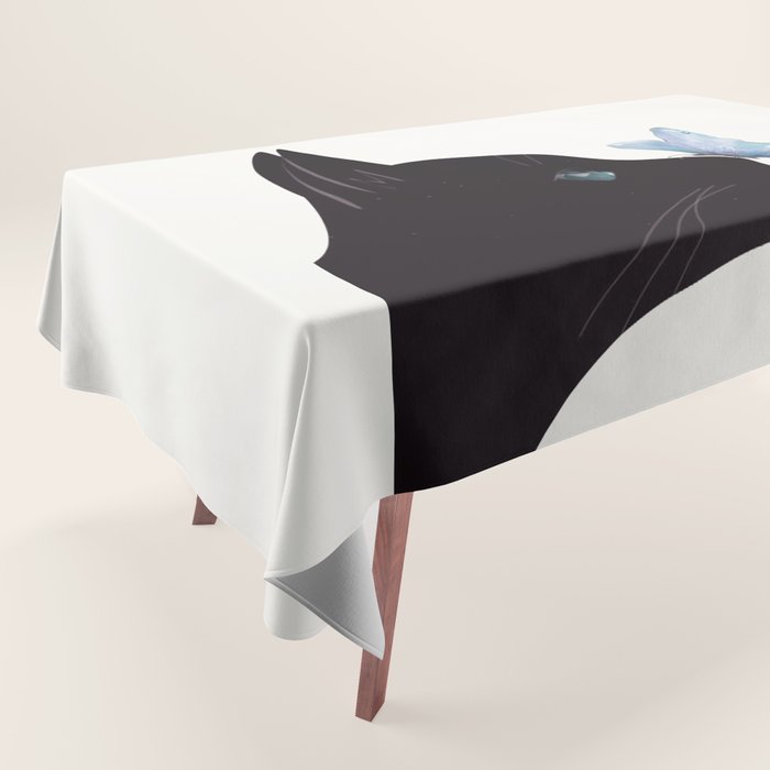 Cat and Butterfly Tablecloth Gallery Image 1