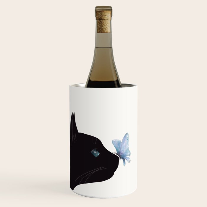 Cat and Butterfly Wine Chiller Gallery Image 1