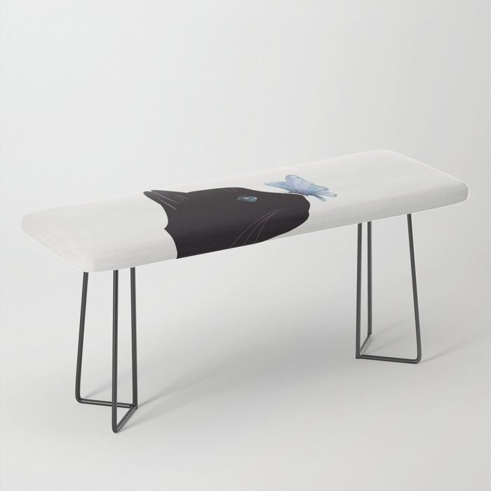 Cat and Butterfly Bench Gallery Image 1
