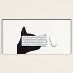 Cat and Butterfly Desk Mat Gallery Image 1