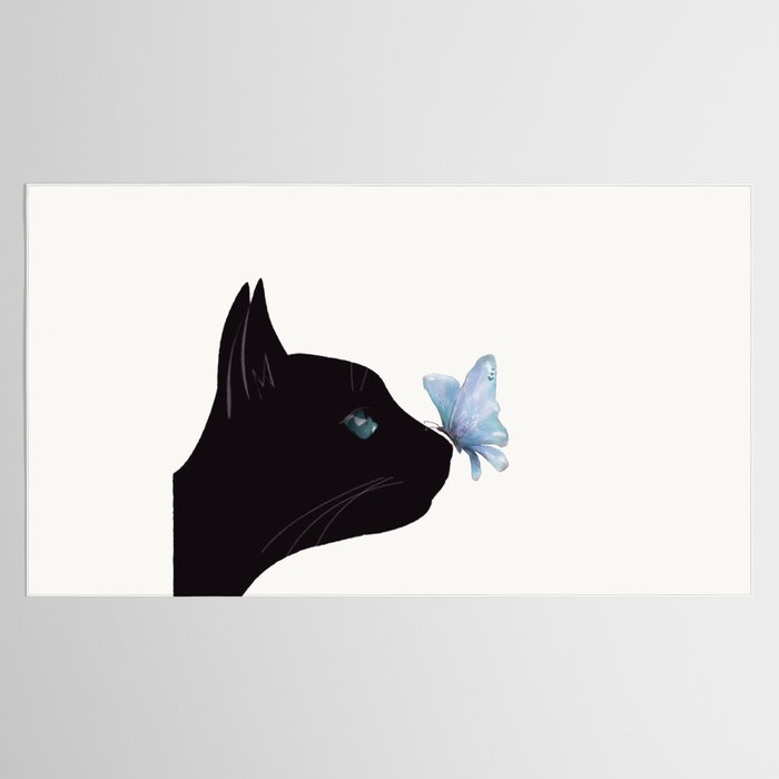 Cat and Butterfly Tablecloth Gallery Image 2