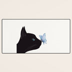 Cat and Butterfly Desk Mat Gallery Image 3