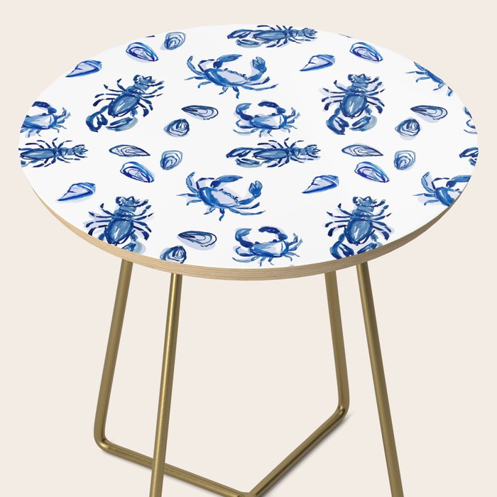 Blue and White Sea Life II Side Table Gallery Image 2